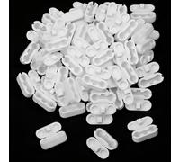 Guduling 50pcs White Blind Ball Connectors, Pull Chain Connectors, Ball Chain Protector, Blind Balls Chain Cord Connector Replacement Vertical Roller Shade Beaded Chains Connector