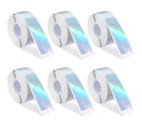 Guduling 6 Rolls Phomemo D30 Labels Tape, 12mm X 40mm Print Master Labels Refill, Phomemo Labels, 160 Tapes/Roll Smart Mini Label Maker Refill D30 for Office, Laser Silver