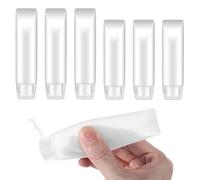 guduling 6pcs 50ml Travel Bottles For Toiletries, 30 & 50ml Empty Squeeze Bottle, Refillable Travel Bottles, Leak Proof Travel Size Bottle for Toiletries, Makeup, Shampoo