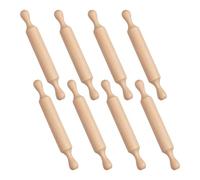 Guduling 8-Pack Wooden Rolling Pin,5.5-Inch Small Rolling Pin with Dual Handles, Mini Rollings Pins & Cookie Baking Tools for Holiday Kitchen Fun