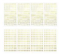 Guduling 8 Sheets Gold Number Stickers, Gold Sticker Letters, Self Adhesive Shiny Letter Stickers for DIY Craft Art Scrapbooks Greeting Cards Bulletin Boards Classroom Home Decor
