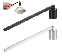 guduling Candle Snuffer Set, Candle Snuffers for All Candles, Stainless Steel Candle Extinguisher & Snuffer Accessory, Black & Silvery Candles Accessories