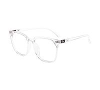 GUDVUE Oversized Blue Light Glasses, Computer Reading/Gaming/Phones Glasses, Anti Glare/UV400/Eye Strain, Large Square Frame, Clear