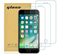 gueche 3-Pack Screen Protector for iPhone 8 Plus, iPhone 7 Plus, iPhone 6s Plus and iPhone 6 Plus, Tempered Glass Film, 99.99% HD Clarity 9H Hardness Case Friendly, Scratchproof Comfortable Round Edge