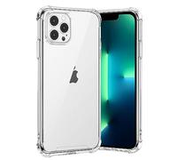 Gueche Case for iPhone 13 Pro / Pro Max, Crystal Clear Silicone TPU + Hard Back PC Phone Case, Shock-Absorption, Supports Wireless Charging & Bike Phone Holder