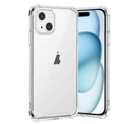 Gueche Case for iPhone 15 Plus, Crystal Clear Cover, Shock-Absorption, Soft Silicone TPU + Hard Back PC Phone Case, Compatible With Wireless Charger and Bike Holder - Clear