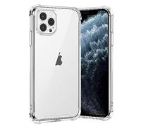 gueche Crystal Clear Case for iPhone 11 Pro Max, Shock-Absorption, Soft Silicone TPU + Hard Back PC Compatible With Wireless Charger & Bike Holder