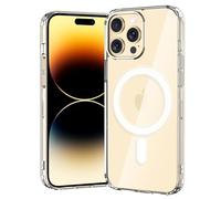 gueche for iPhone 14 pro Case, Compatible with MagSafe, Military-Grade Protection, Scratch-Resistant Back, Magnetic Phone Cover for iPhone 14 pro, Classic Series, Clear