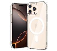 gueche for iPhone 16 pro Case, Compatible with MagSafe, Clear Magnetic Military Grade Drop Protection Anti Yellowing Slim Case - Rugged Shockproof Protective Cell Phone Cover Clear