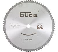 Güde Metal Circular Saw Blade HM 355 x 25.4 x 72Z (Diameter 35.5 cm, 2.54 cm Saw Blade Bore, 72 Teeth, Max. 1700 RPM, No Cooling, Suitable for Non-Ferrous Metals Such as Steel, Aluminium, Plastic