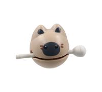 GUEDKIKL 1 Set Desktop Ornament, Small Cute Wooden Fish Cat Pattern Carving Decoration for Home Office Mini Preschool Percussion Instrument