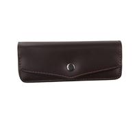 GUEDKIKL PU Leather Sunglasses Case, Portable Can Be Hung On the Belt Glasses Case Waistpack Glasses Storage Bag Vintage Eye Glasses Pouch Sunglass Holder, Medium, Dark Coffee