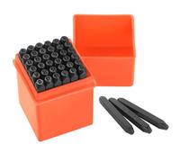 Gueenky 36 Pcs Number and Letter Punch Set, 2mm Metal Stamping Tool Set, A-Z, 0-9, &, Letter Number and Symbols Stamp Punch for Stamping Metal Wood Plastic Leather