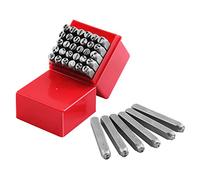 Gueenky 36 Pcs Number and Letter Punch Set, 6mm Metal Stamping Tool Set, A-Z, 0-9, &, Letter Number and Symbols Stamp Punch for Stamping Metal Wood Plastic Leather