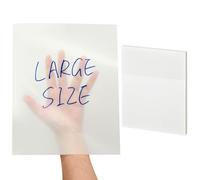 Gueevin 1 Pads 50 Sheets 8.5 x 11 Inch Transparent Sticky Notes, Clear | Extra Large Self Sticky Notes, Waterproof Jumbo Translucent Paper, Office Supply