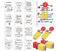 Gueevin 30 pcs Jumbo Teacher Acrylic Paper Clips Sunday School Teacher Appreciation Day Christmas Operation with Card Cute Paperclip Design Bookmark Gift Classroom Supplies