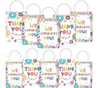 Gueevin 40 Pcs Donut Employee Appreciation Gift Bag Doughnut Thanks for All You Do We Appreciate You Goodie Bag Bulk for Christmas Staff Employee Teachers Doctor Team Part, 2 Style