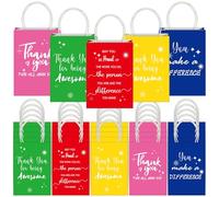 Gueevin 40 Pcs Employee Appreciation Bulk Thank You Gifts Paper Bags for Employee Pastor Coworker Social Worker Thank You Birthday Party Gift Team Appreciation Inspirational Gift(Deep Color)