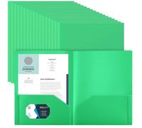 Gueevin 72 Pcs 2 Pocket Plastic Folders Bulk File Folder with 2 Pockets Letter Size Paper Heavy Duty Durable Portfolios Case for Office School Business 11.61 x 9.45 Inch(Green)