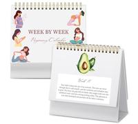 Gueevin Pregnancy Calendar Weekly Pregnancy Milestone Calendar with Scripture Pregnant Gifts for Expecting Mom, Baby Growth Tracker and First Time Parents Essentials, 44-Page Flip