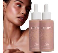 Guegine 2 PCS Sunless Tanning Drops,Drops to Naturally Boost Melanin,Natural Tanning Dro-ps,Nourishing Tan Dr-ops,Enhance Natural Skin Tone,Protect from Sun Damage