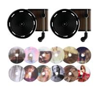 Guegine Car Air Freshener - Record Player Design with 12 Pcs Singer Aromatherapy Pads for Music Fans and Friends Gifts Album Cover Air Fragrance Diffusers