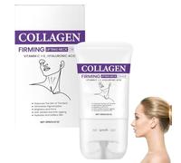 Guegine Collagen Neck Firming Cream,Neck Firming Cream with Roller Moisturizing,Reduces Wrinkles,Fine Lines and Double Chin,Lifts Sagging Skin（120g）