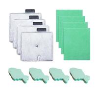 Guegine Compatible With For Inter-pet Internal Cartridge Filter CF1,Fish Tank Filter Cartridges Replacement Kit,Aquarium Filters(4 Filter Cartridges, 4 Algaway Pads,4 Fish Tanks Cleaning tools)