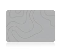 Guegine Diatomite Bath Mat, Stone Bath Mat Quick Dry, 40x60 Cm for Bathrooms or Kitchens Quick-Drying Highly Absorbent and Easy to Clean (Light Gray)