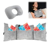 Guegine Hysterectomy Recovery Pillow, Hysterectomy Recovery Items, Post-Surgery Cushion with Pocket, Abdominal Surgery Pillow,Post Surgery Gift for Women with Inflatable Neck Pill-ow
