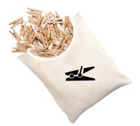 Guegine Peg Bag for Washing Line with Hanger, Clothespin Storage Bags,Reusable Clothes Peg Bag, Rotatable Design,for Organizing and Storing Clothespins, 32 x 28cm, Beige