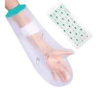 Guegine Waterproof Arm Cast Cover for Shower, Reusable Plaster Cast Waterproof Cover Arm with Wound Patch for Wound Care, Surgery Recovery & Injury Protection