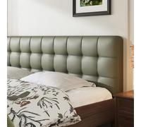 GUEIFD Rectangle Bed Backboard Cushion Faux Leather Upholstered Headboard 4" Thick Tufted Backrest Lumbar Cushion Mid-century Modern Reading Pillow for Bedroom (120x58x10cm(47x23x4), Green)