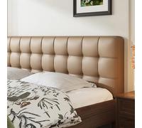 GUEIFD Rectangle Bed Backboard Cushion Faux Leather Upholstered Headboard 4" Thick Tufted Backrest Lumbar Cushion Mid-century Modern Reading Pillow for Bedroom (160x58x10cm(63x23x4), Brown)