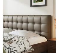 GUEIFD Rectangle Bed Backboard Cushion Faux Leather Upholstered Headboard 4" Thick Tufted Backrest Lumbar Cushion Mid-century Modern Reading Pillow for Bedroom (120x58x10cm(47x23x4), Coffee)