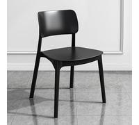 GUEIFD Set Of 4/5/6 Plastic Dining Chair, Stackable Kitchen Chairs Modern Armless Side Chairs for Indoor Outdoor Living Room Restaurant, Space-saving, No Assembly (5 Pack(15x17x31inch), Black)