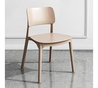 GUEIFD Set Of 4/5/6 Plastic Dining Chair, Stackable Kitchen Chairs Modern Armless Side Chairs for Indoor Outdoor Living Room Restaurant, Space-saving, No Assembly (5 Pack(15x17x31inch), Khaki)