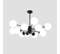 GUEIFD Sputnik Chandelier Mid Centery Modern Pendant Lighting E26 Bulb Adjustable Height Magic Bean Molecular Hanging Ceiling Light for Bedroom Living Room Dining Room(12 Lights, Black)