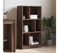 guelph wooden bookcase with 6 shelves in dark brown oak