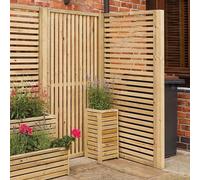 guelph wooden garden vertical 4 slatted panel in natural