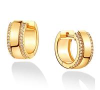 GUEMER Dainty Huggie Hoop Earrings for Women 14k Gold Plated Spike Hoops Beaded Tiny Star Lock Lightning Dangle Evil Eye Earring Silver Tone, Metal, Cubic Zirconia