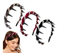 GuenFesh 3 Pack Vintage High Cranium Artificial Pearl Hairband, 2025 New Elegant Pearls Headbands for Women Girls, Hairs Bands with Teeth Hoop, Decorative Hair Bands Fashion Hair Accessories Gifts