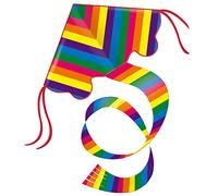 Single Line Rainbow Kite With Long Tail 97 x 58cm