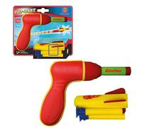 Günther Flugspiele 1542 Rocket Game Pop Darts, Approx. 12 x 15 cm, Throwing Game with 1 Foam Rocket and 2 Soft Darts, Rocket Toy for Children from 4 Years, Includes Launch Gun