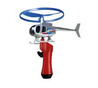 Günther Flugspiele 1679 Helicopter Sky Police Approx. Diameter 12.5 cm Flying Police Helicopter with Quick Start Handle for Children from 4 Years