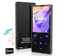 Gueray Bluetooth MP3 Player 128GB Portable Digital Music Player with HiFi Sound Built-in Speaker Support FM Radio Voice Recorder TF Card (M5)