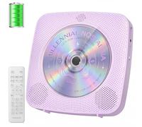 Gueray CD Player Portable with Bluetooth Speakers & 1800mAh Battery Purple