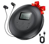 Gueray Portable CD Player Personal CD Players with Headphones LCD Display Anti-Skip Protection HiFi Classic CD Music Player Memory CD Player for Car Home