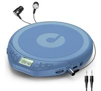 Gueray Portable CD Player with Earphones,CD Discman for Car Home with Anti-Skip Shockproof Protection,Personal Discman CD Music Player with LCD Display Support PROG Memory Function