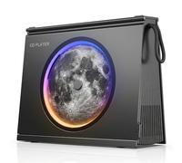 Gueray Portable CD Player with Light, Bluetooth 5.3 CD Music Player with HiFi Speaker, 4000mAh Recheageable Bookshelf Design Battery Level Display Women Men's Gifts for Home Music Room Decor(Black)